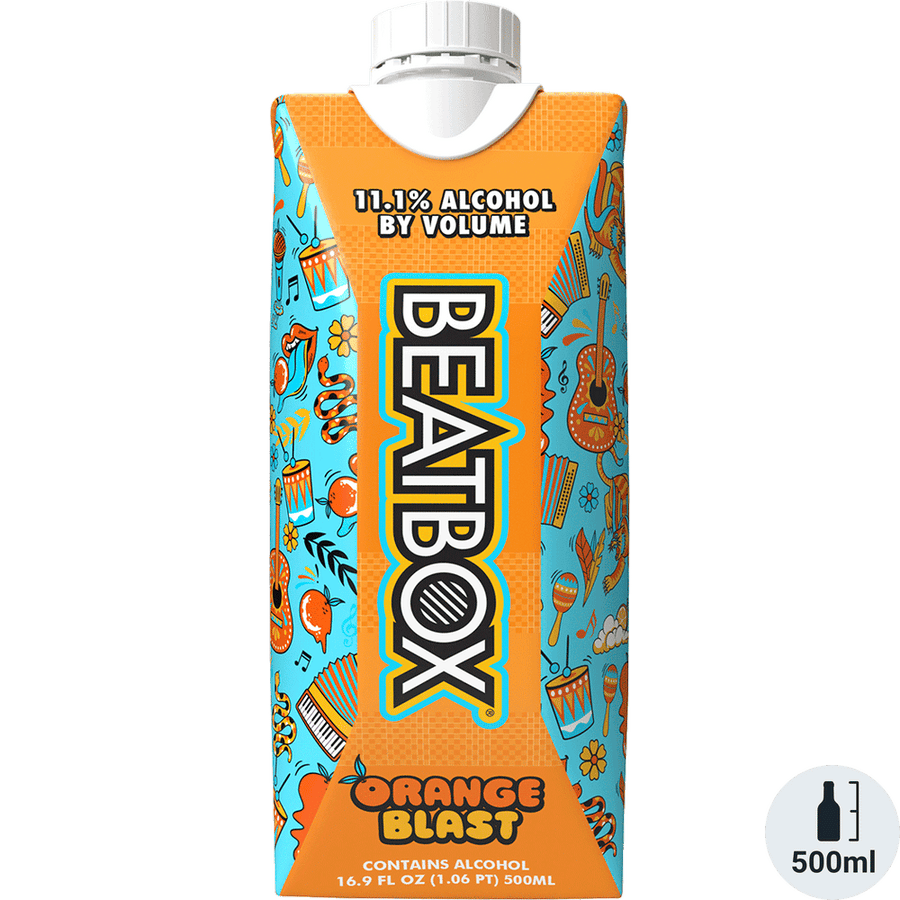 Beatbox Orange Blast 500ML Front Bottle Label