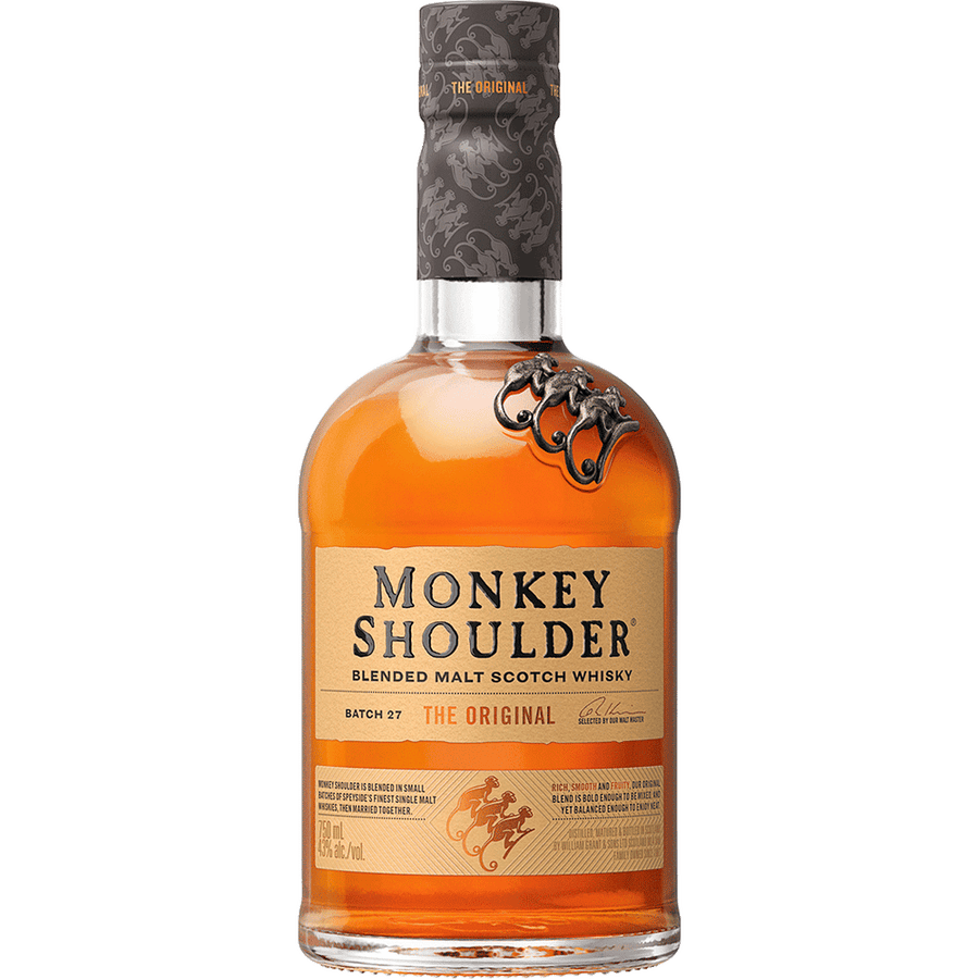 Monkey Shoulder Blended Malt Scotch 750ML Front Bottle Label