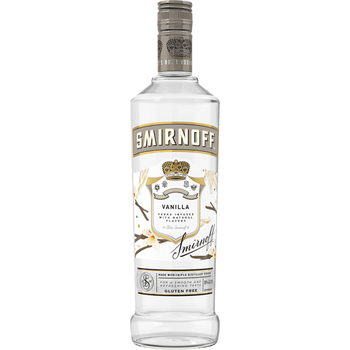 Smirnoff Vanilla Vodka 60 Proof 750ML Front Bottle Label