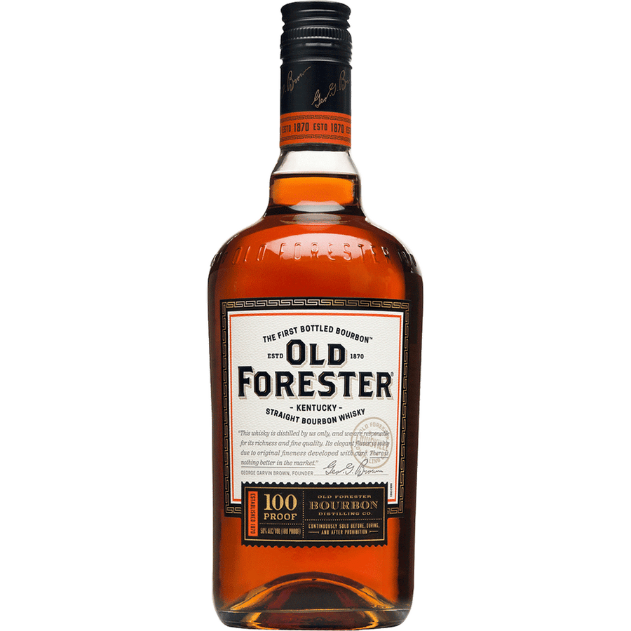 Old Forester 100 Proof Bourbon 1L Front Bottle Label