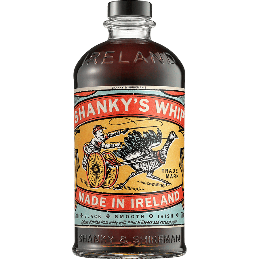 Shanky's Whip Black Smooth Irish Liqueur 375ML Front Bottle Label