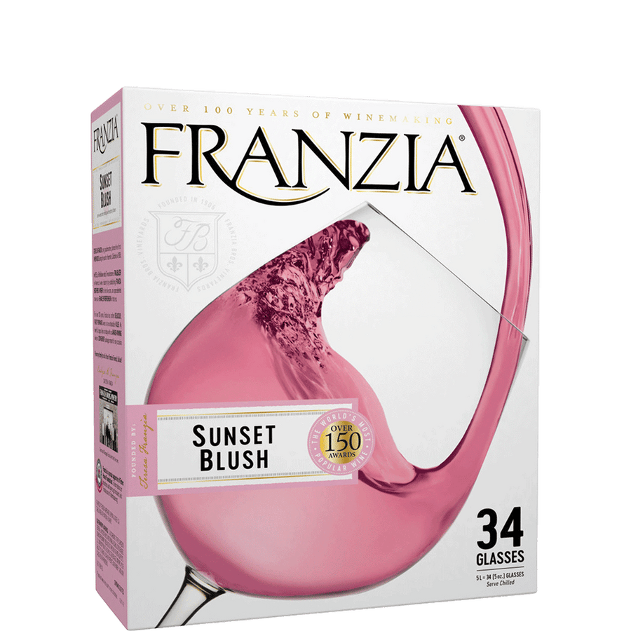 Franzia Sunset Blush 5L Front Bottle Label