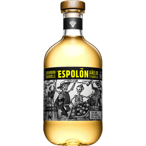 Espolon Anejo Tequila 100% Puro Agave 1L Front Bottle Label