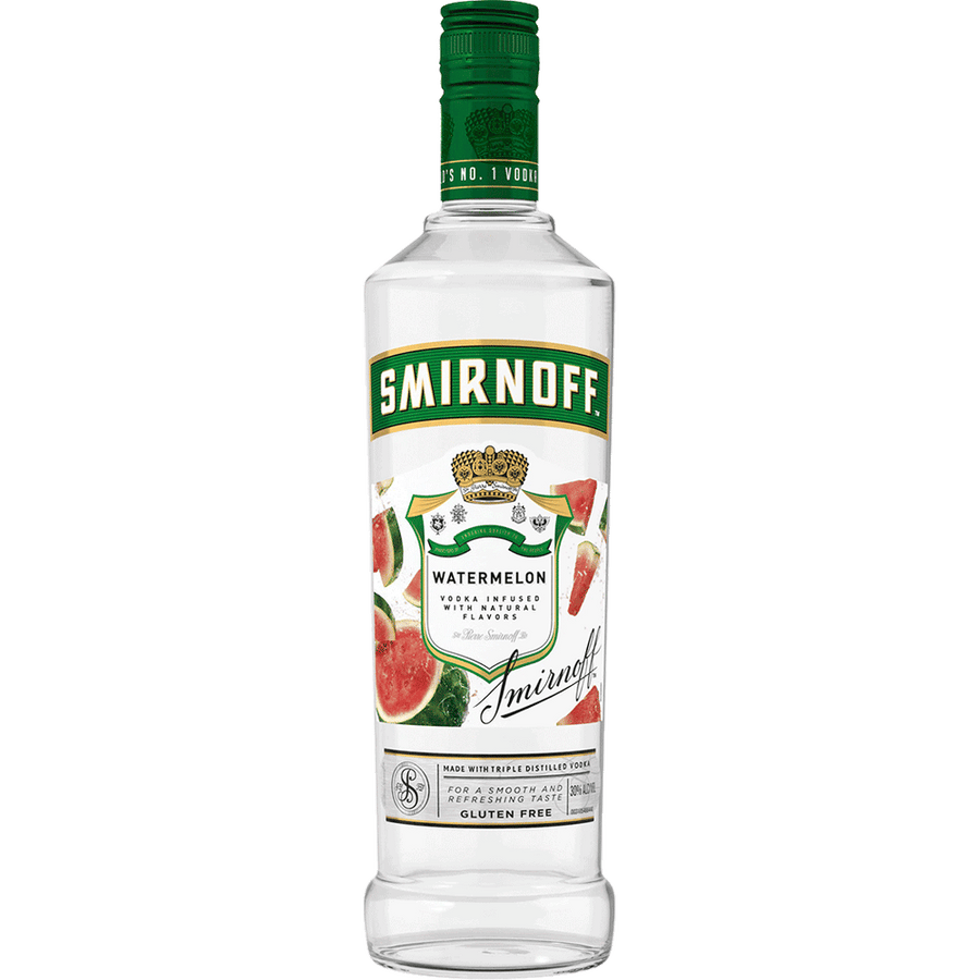 Smirnoff Watermelon 750ML Front Bottle Label