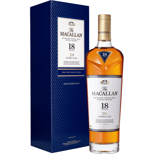 The Macallan Double Cask 18 Year Old 750ML Front Bottle Label