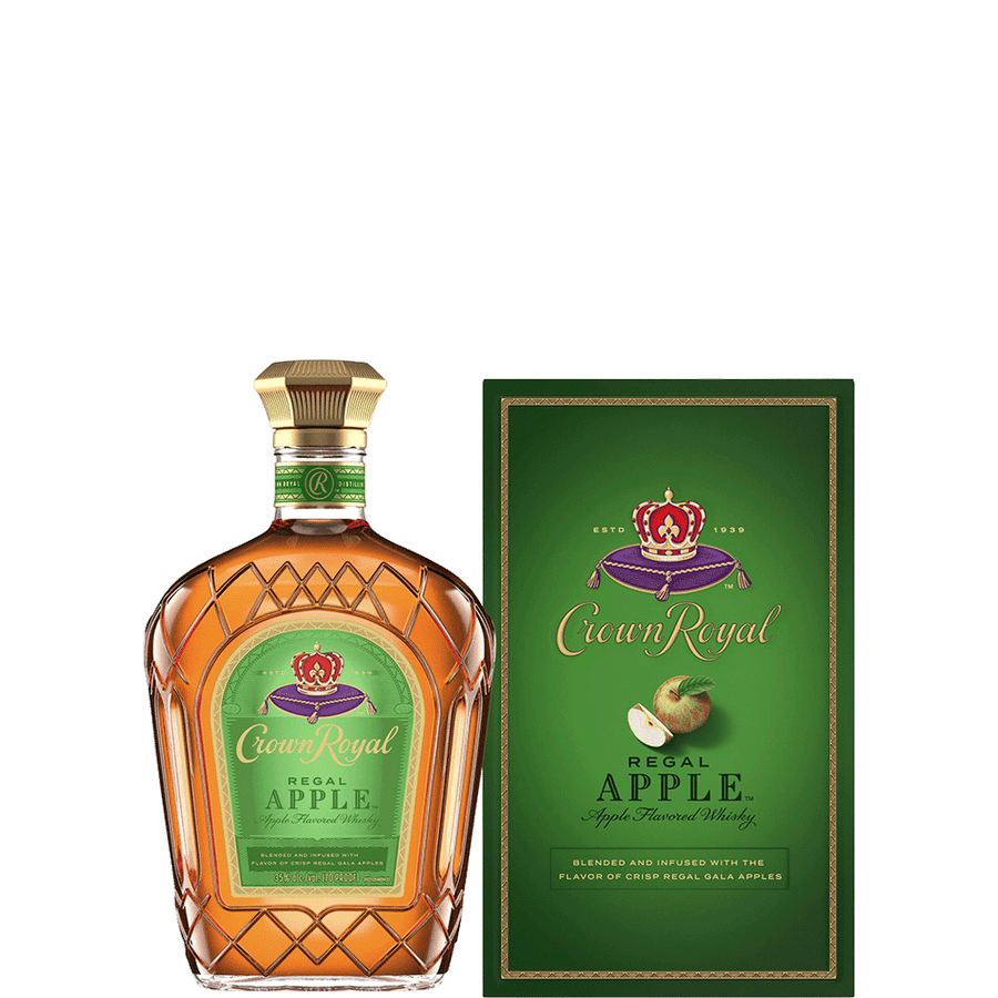 Crown Royal Regal Apple Flavored Whisky 375ML Front Bottle Label