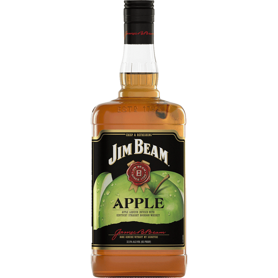 Jim Beam Apple Bourbon Whiskey Proof 70 750ML Front Bottle Label