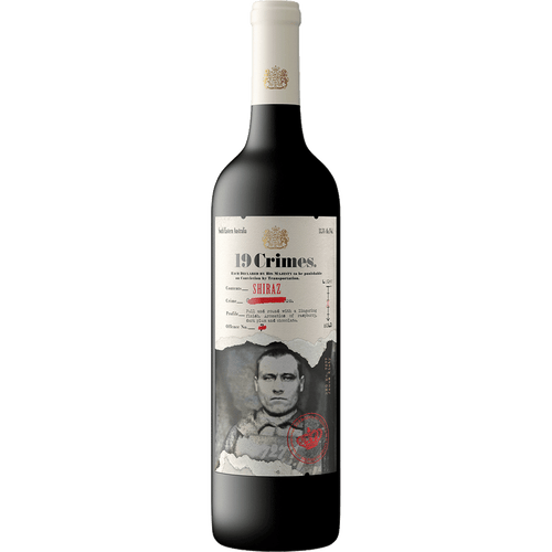 19 Crimes Shiraz 750ML Front Bottle Label