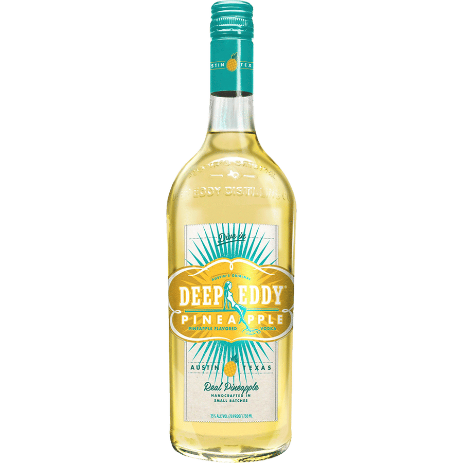 Deep Eddy Pineapple 1L Front Bottle Label