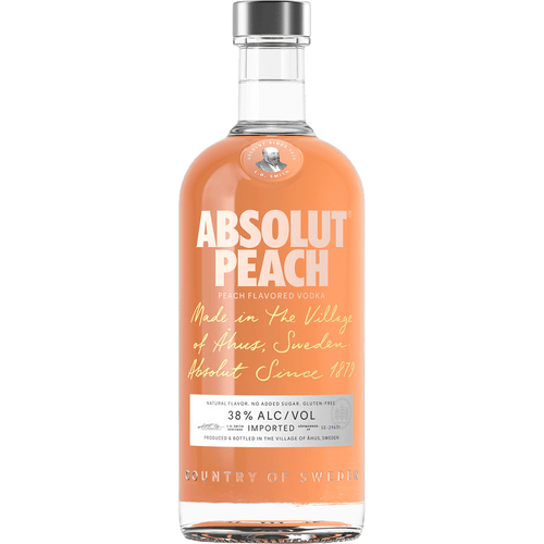 Absolut Peach 1L Front Bottle Label