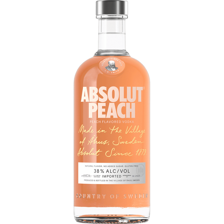 Absolut Peach 1L Front Bottle Label