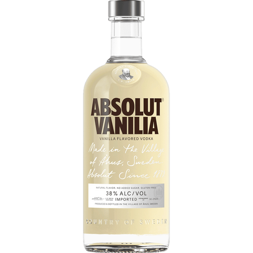Absolut Vanilia 1L Front Bottle Label