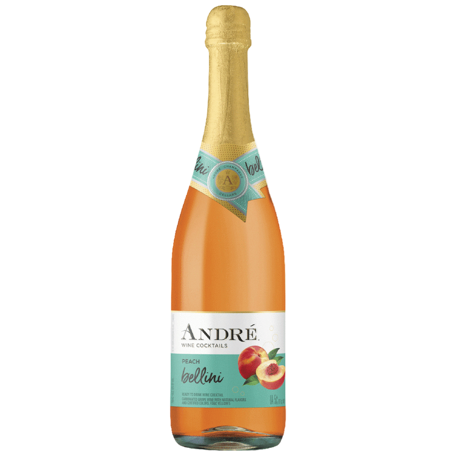 Andre Peach Bellini 750ML Front Bottle Label