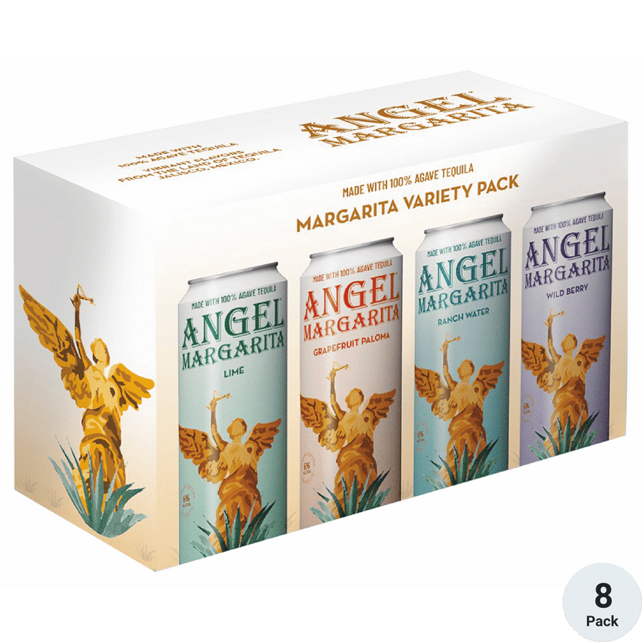 Angel Margarita Variety Pack 8pk-200ML Cans Front Bottle Label