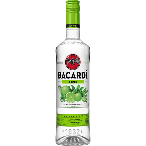 Bacardi Lime 1L Front Bottle Label