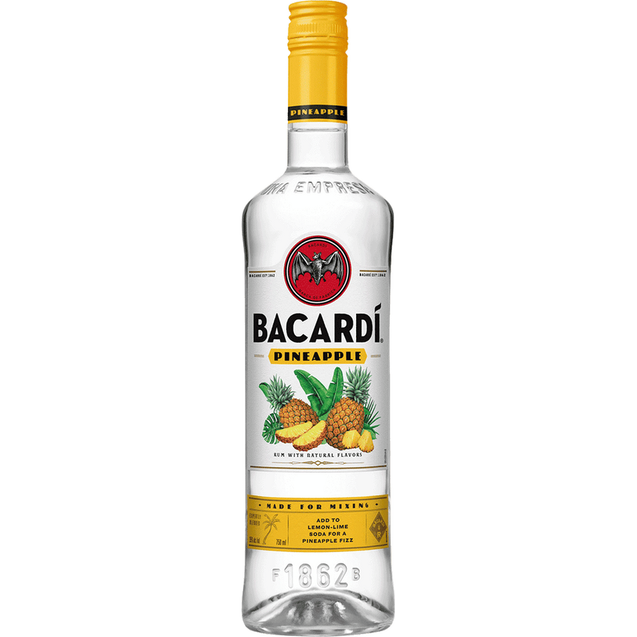 Bacardi Pineapple 1.75L Front Bottle Label
