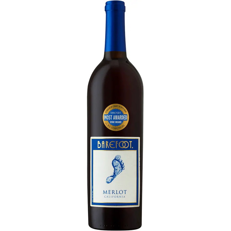 Barefoot Merlot 187ML Front Bottle Label