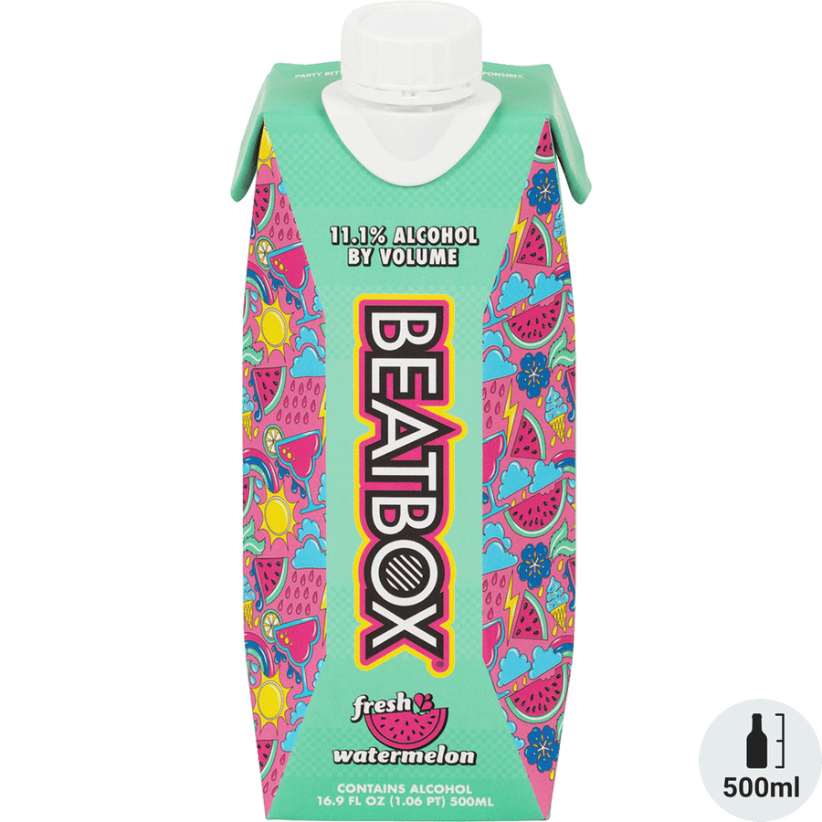 Beatbox Fresh Watermelon 500ML Front Bottle Label