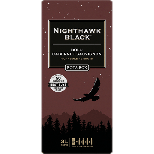 Bota Box Nighthawk Bold Cabernet Sauvignon 3L Front Bottle Label