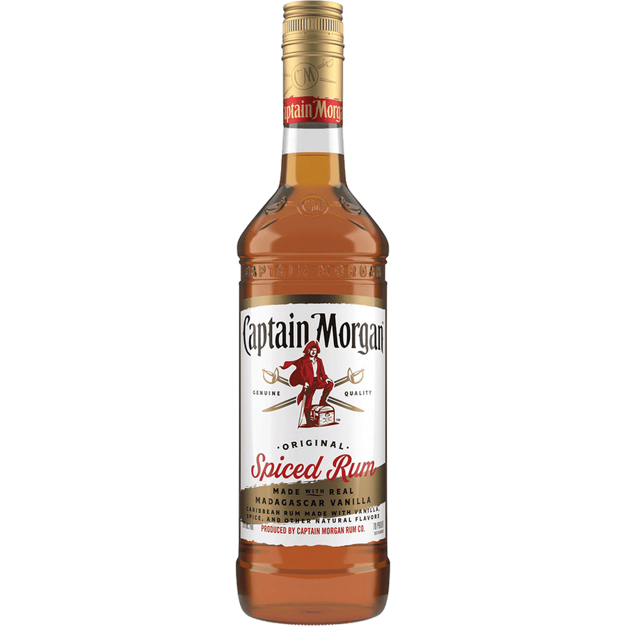 Captain Morgan Original Spiced Rum 750ML Front Bottle Label