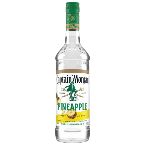 Captain Morgan Pineapple Rum 50ML Front Bottle Label
