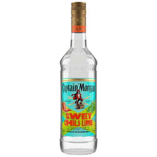 Captain Morgan Sweet Chili Lime Citrus Rum 50ML Front Bottle Label