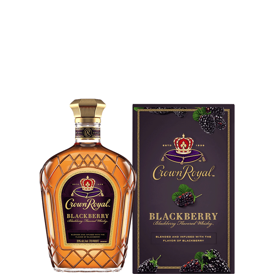 Crown Royal Blackberry 375ML Front Bottle Label