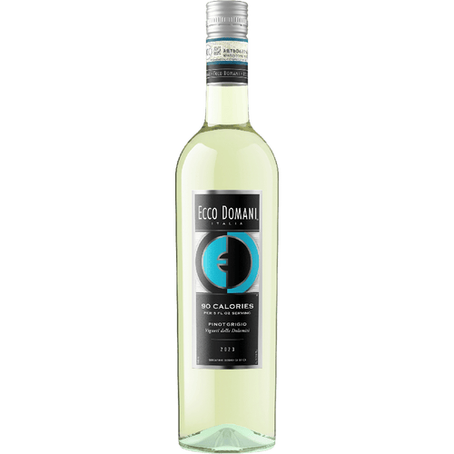 Ecco Domani 90 Calories Pinot Grigio 750ML Front Bottle Label