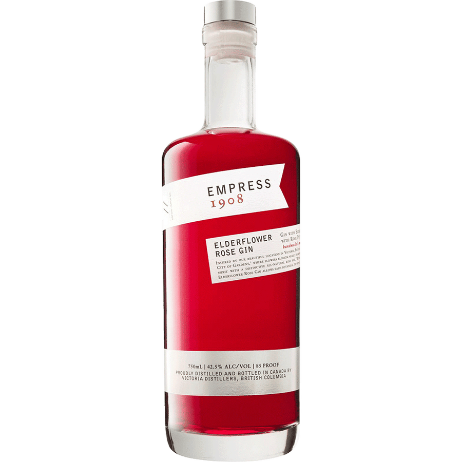 Empress 1908 Elderflower Rose Gin 750ML Front Bottle Label