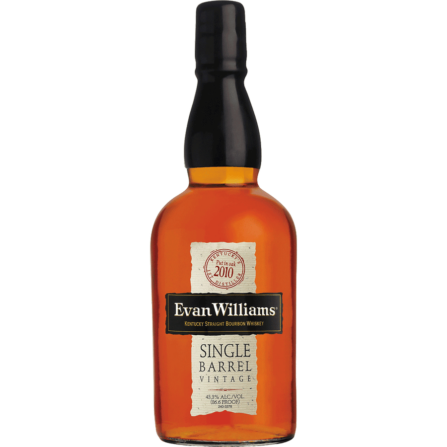 Evan Williams Single Barrel Bourbon 750ML Front Bottle Label