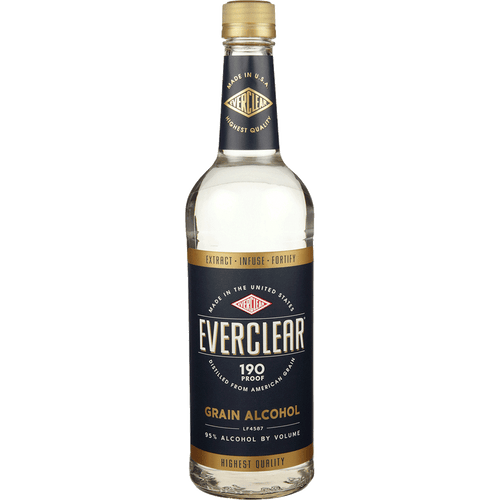 Everclear Grain Alcohol 1L Front Bottle Label