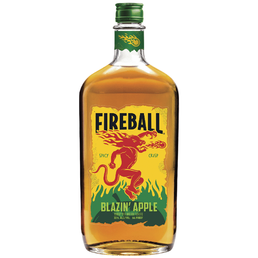 Fireball Blazin Apple Whisky 50ML Front Bottle Label