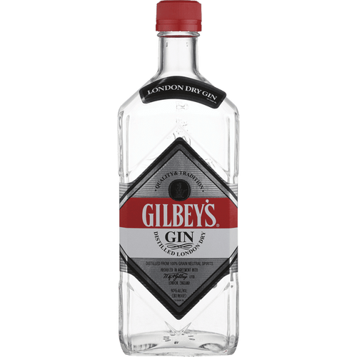 Gilbey's London Dry Gin 1.75L Front Bottle Label