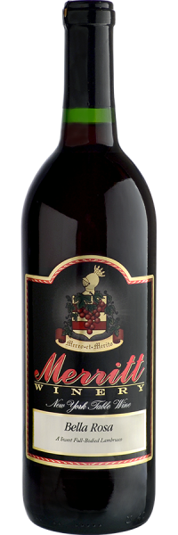 Merritt Estate Winery Bella Rosa 1.5L Front Bottle Label