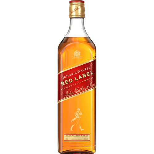 Johnnie Walker Red Label 1L Front Bottle Label