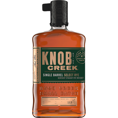 Knob Creek 115 Proof Rye Single Barrel Select 750ML Front Bottle Label