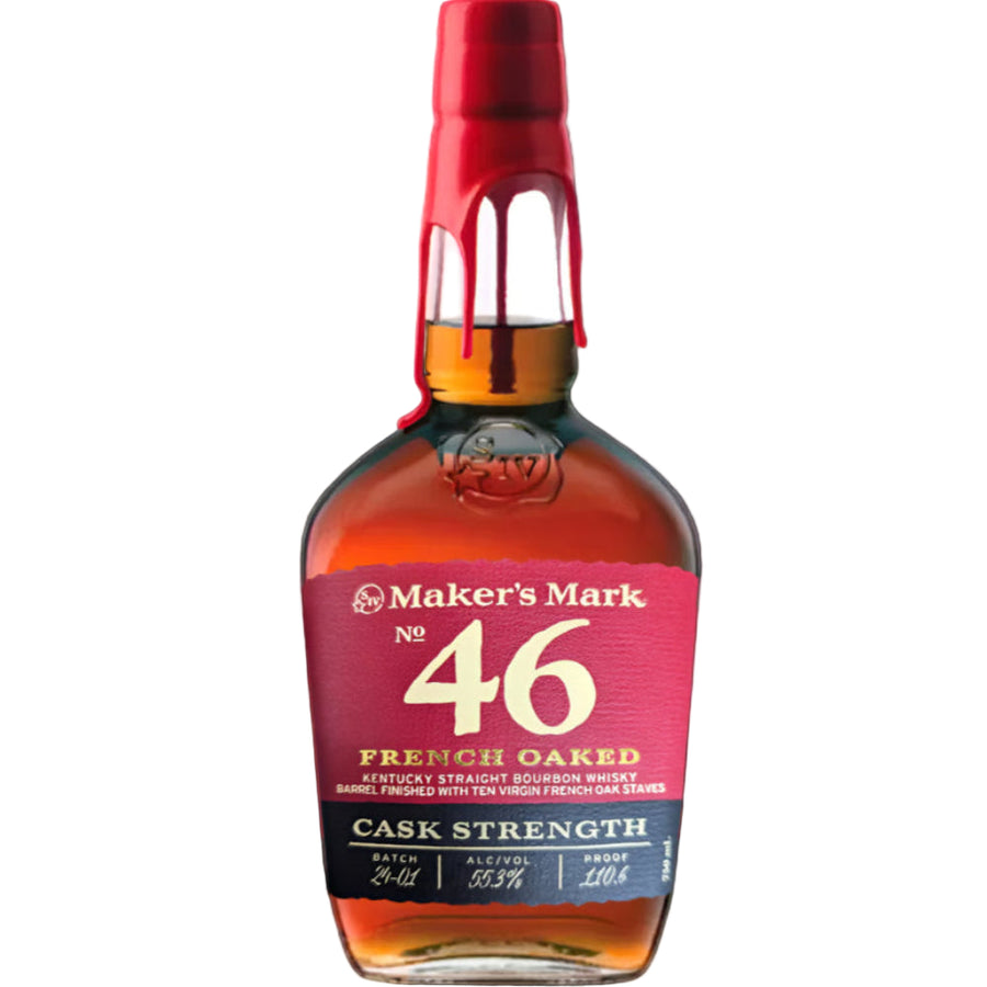 Maker's Mark 46 French Oak Cask Strength 750ML Front Bottle Label