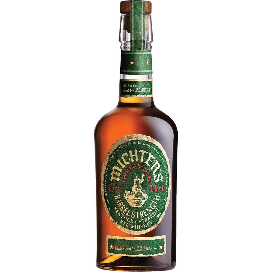 Michter's Barrel Strength Rye Whiskey 750ML Front Bottle Label