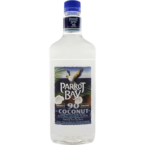 Parrot Bay Coconut 50ML Front Bottle Label