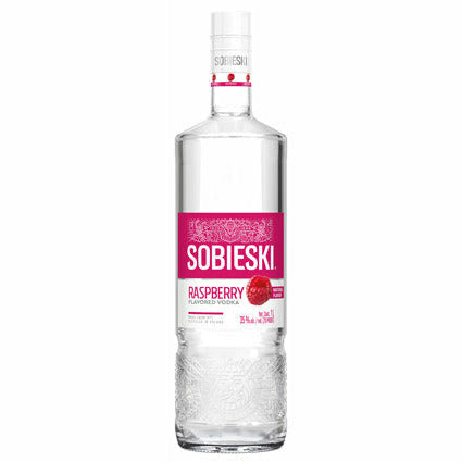 Sobieski Raspberry 1L Front Bottle Label