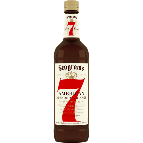 Seagram's 7 Crown American Blended Whiskey 50ML Front Bottle Label