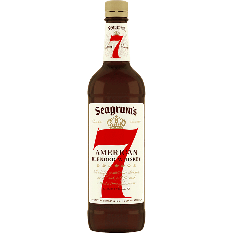 Seagram's 7 Crown American Blended Whiskey 50ML Front Bottle Label