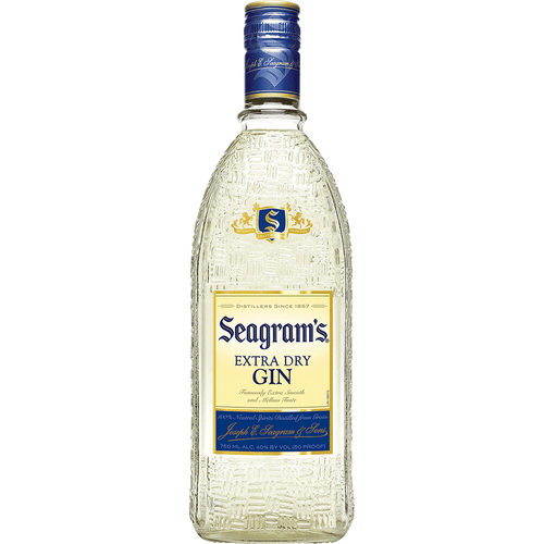 Seagrams Extra Dry Gin 50ML Front Bottle Label