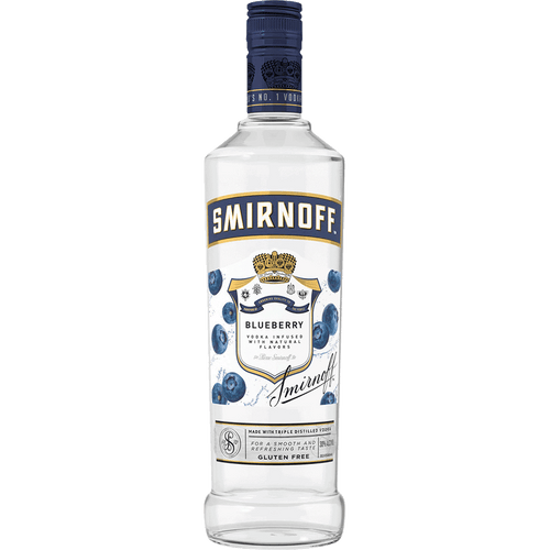 Smirnoff Blueberry 50ML Front Bottle Label