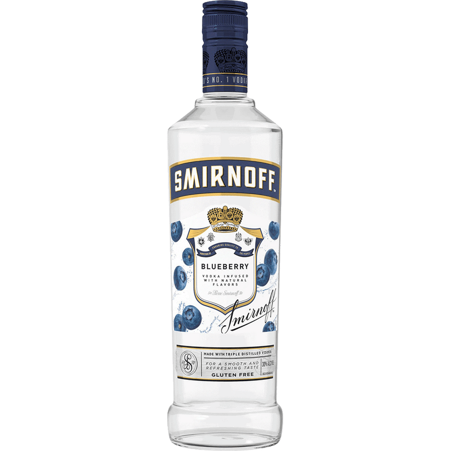 Smirnoff Blueberry 50ML Front Bottle Label