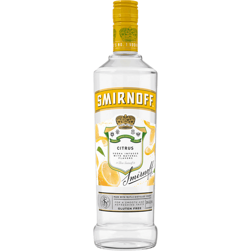 Smirnoff Citrus 50ML Front Bottle Label
