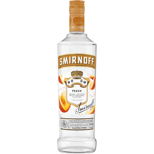 Smirnoff Peach 750ML Front Bottle Label
