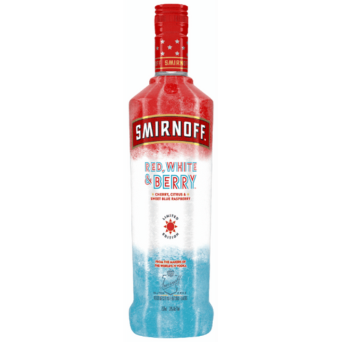 Smirnoff Red White & Berry Vodka 750ML Front Bottle Label