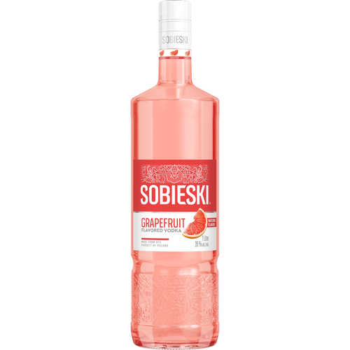Sobieski Grapefruit 1L Front Bottle Label