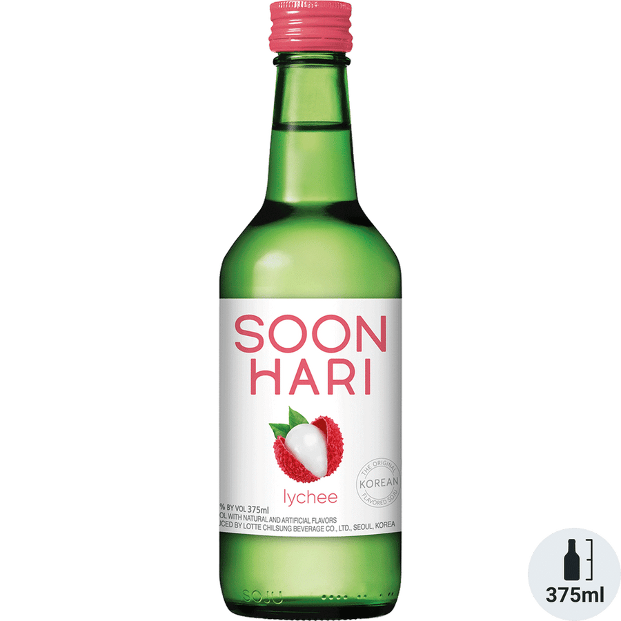 Soon Hari Lychee Soju 375ML Front Bottle Label